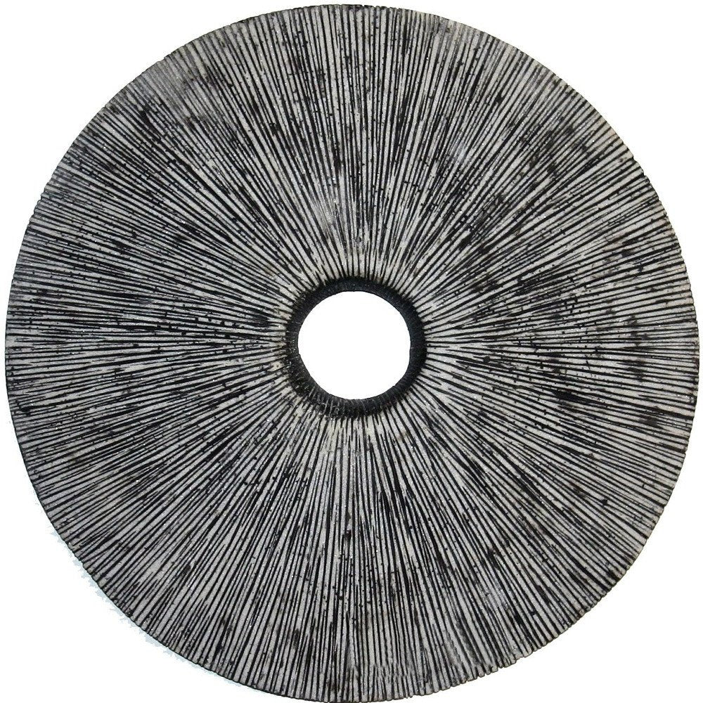 30" X 30" Contemporary Grey Round Rib Wall Art — view 4