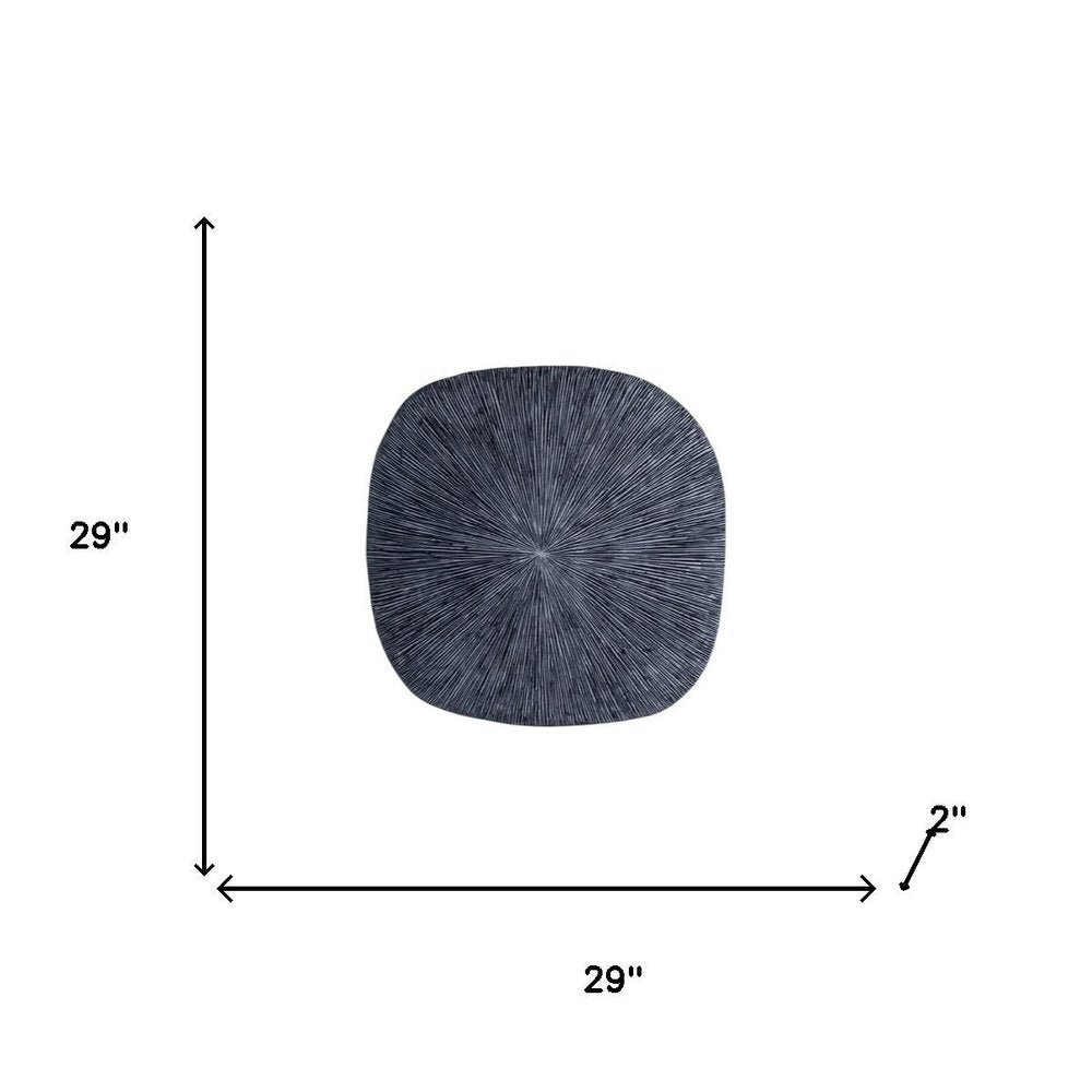 29" X 29" X 2" Gray, Sandstone, Ribbed, Square - Wall Decor — view 5