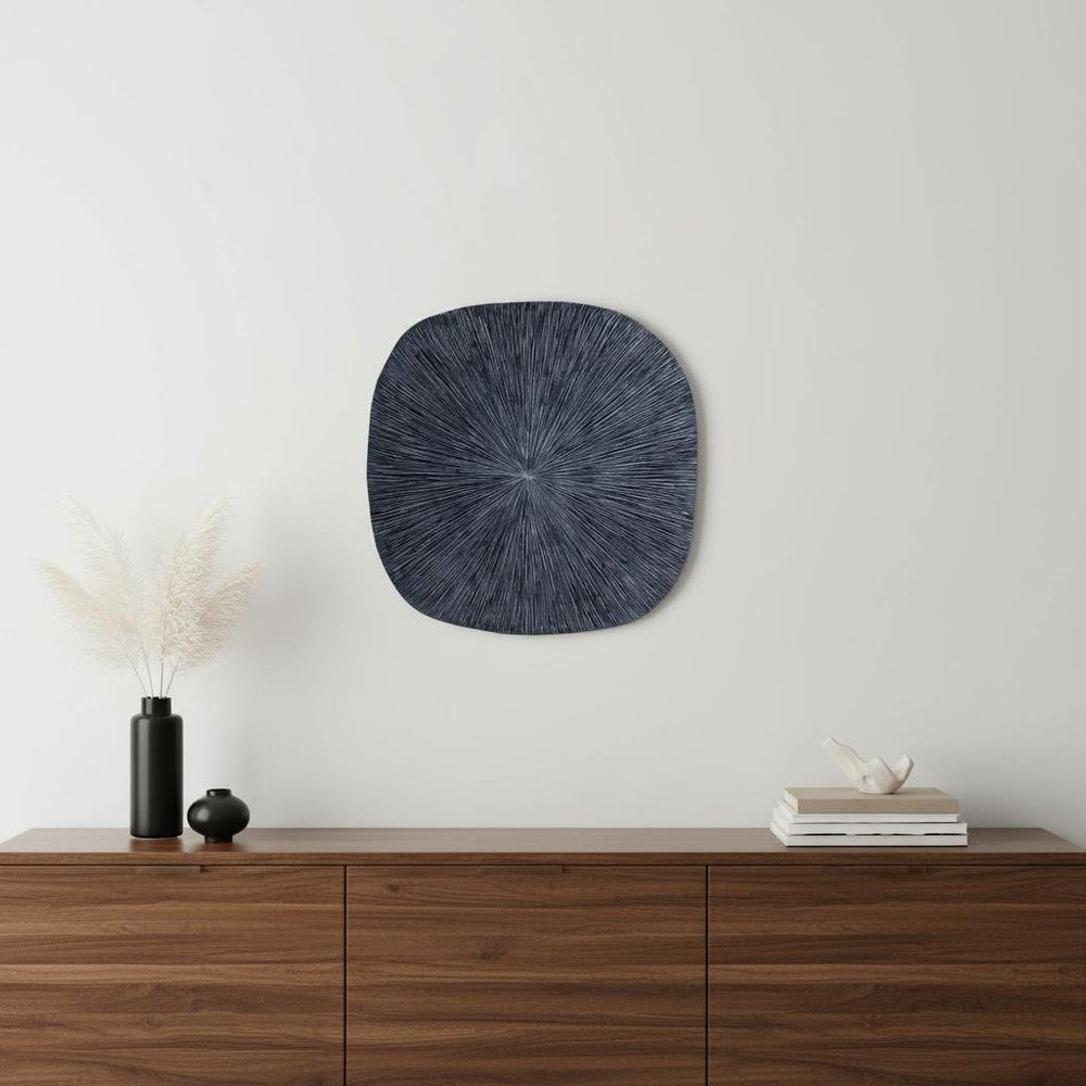 29" X 29" X 2" Gray, Sandstone, Ribbed, Square - Wall Decor — view 6