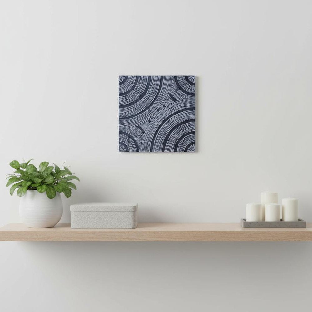 13" X 13" X 2" Gray Lined, Square - Wall Decor — view 4