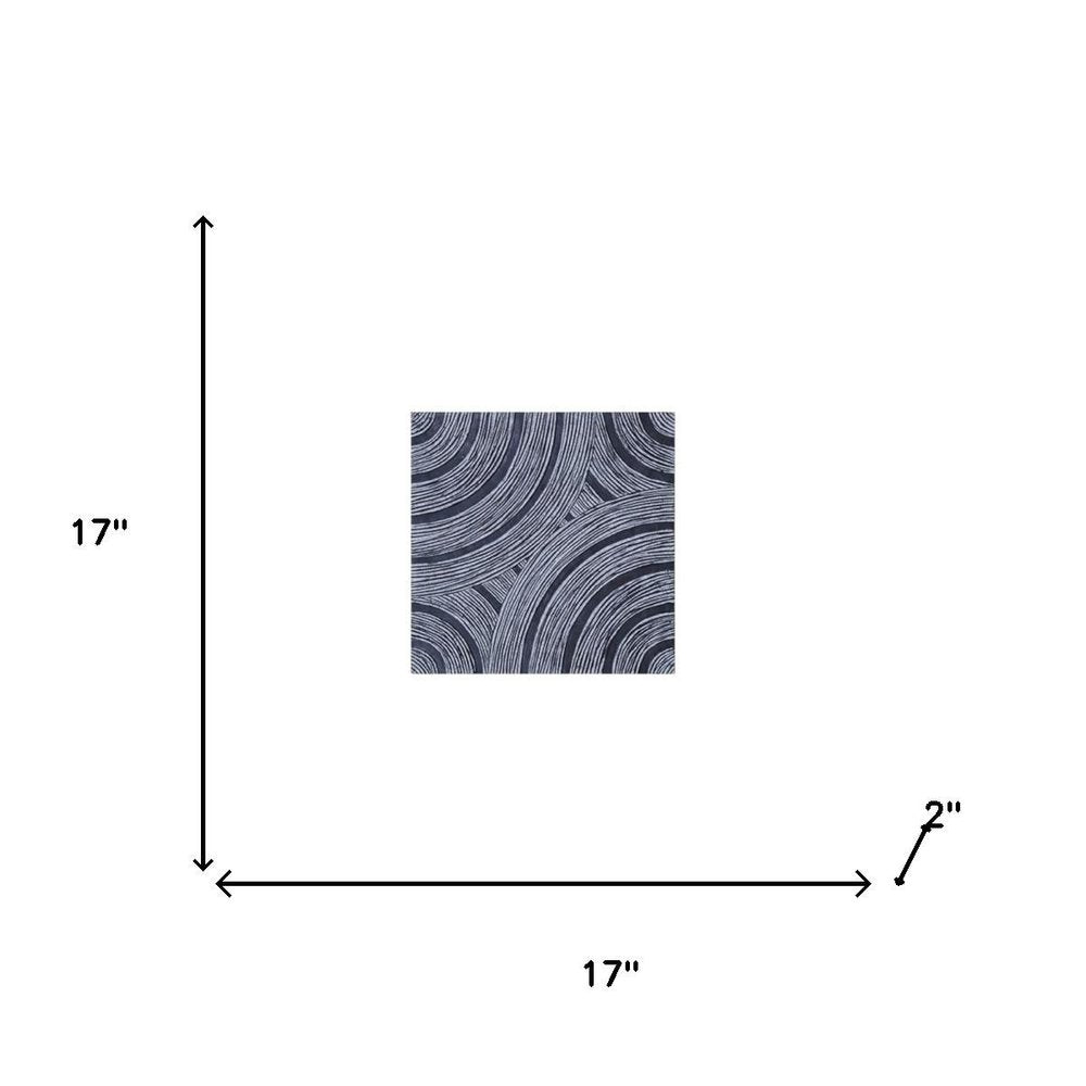 17" X 17" X 2" Gray, Lined Square - Wall Decor — view 5