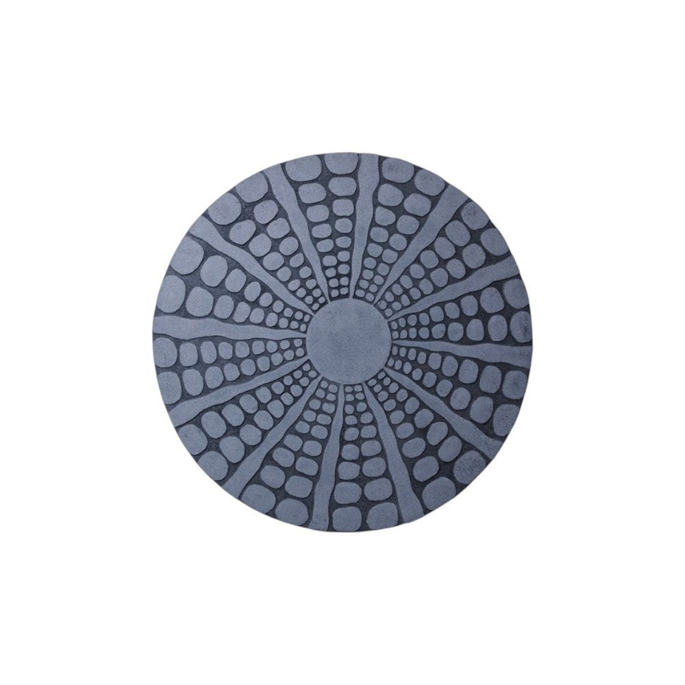 19" X 19" X 2" Sandstone, Fine Polished, Round With Stardust Pebble Finish - Wall Decor — view 4