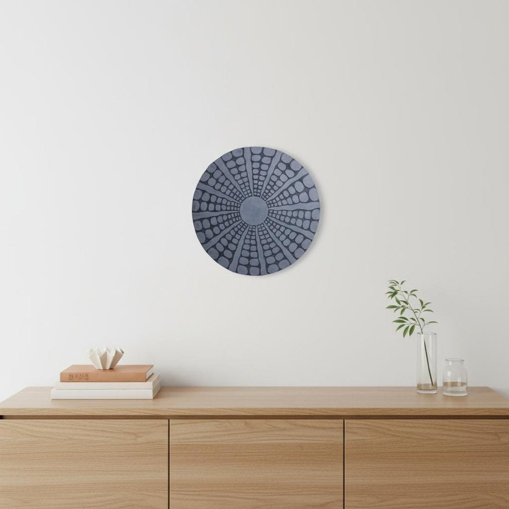 19" X 19" X 2" Sandstone, Fine Polished, Round With Stardust Pebble Finish - Wall Decor — view 6