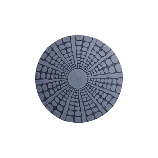 19" X 19" X 2" Sandstone, Fine Polished, Round With Stardust Pebble Finish - Wall Decor