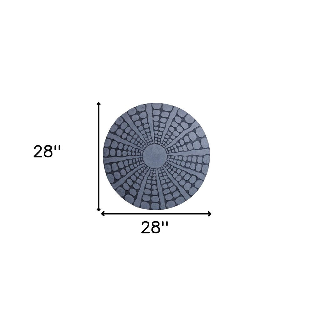 28" X 28" Gray Sandstone Round Wall Decor — view 3