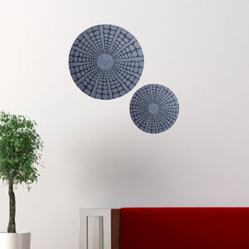 28" X 28" Gray Sandstone Round Wall Decor — view 1