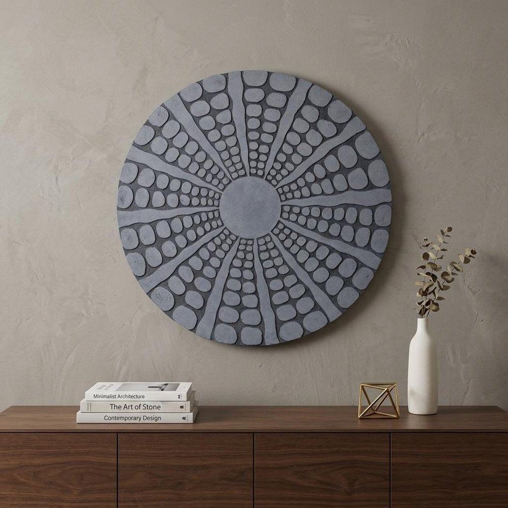 28" X 28" Gray Sandstone Round Wall Decor — view 6