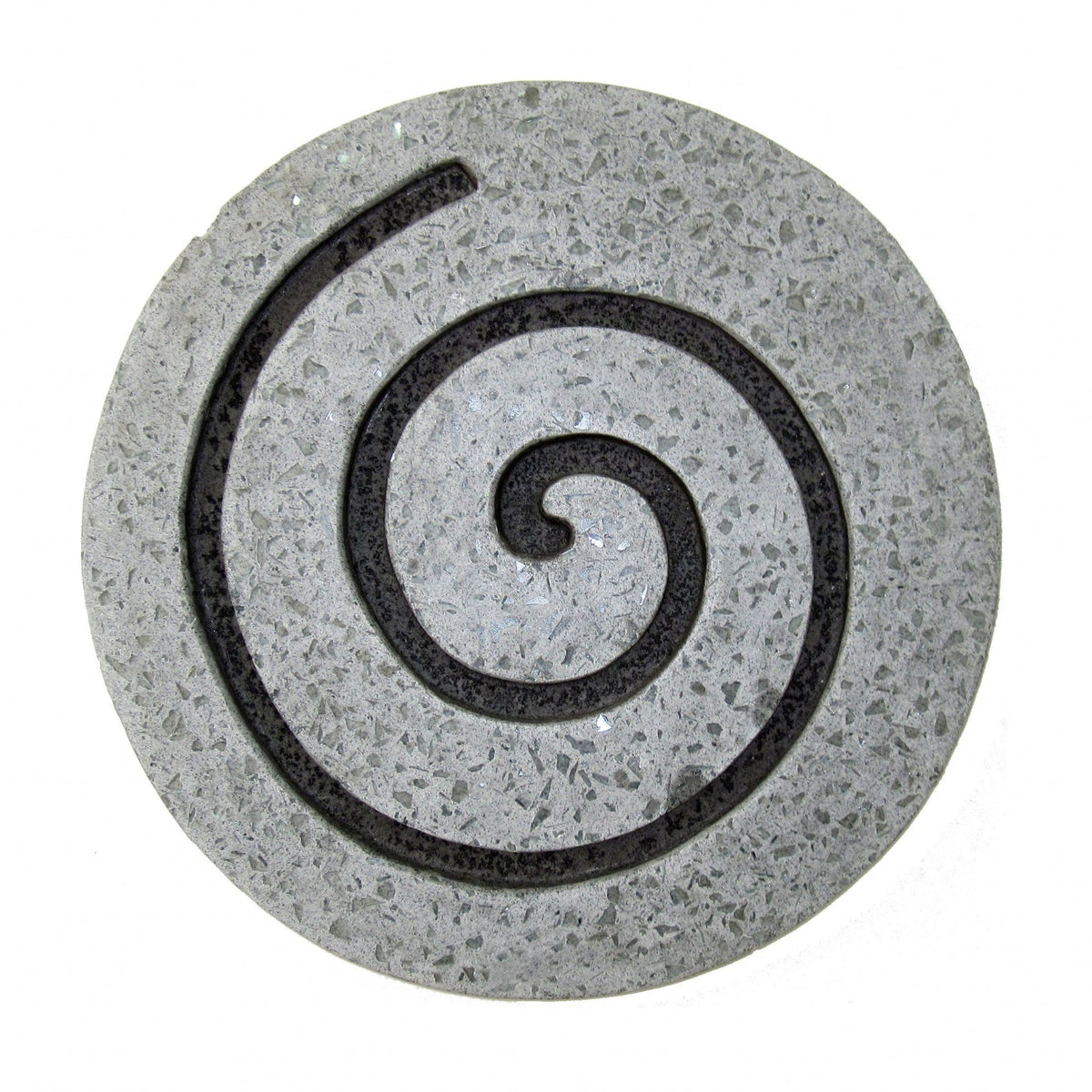 19" X 19" X 2" Gray Round Modern Spiral Wall Art — view 1
