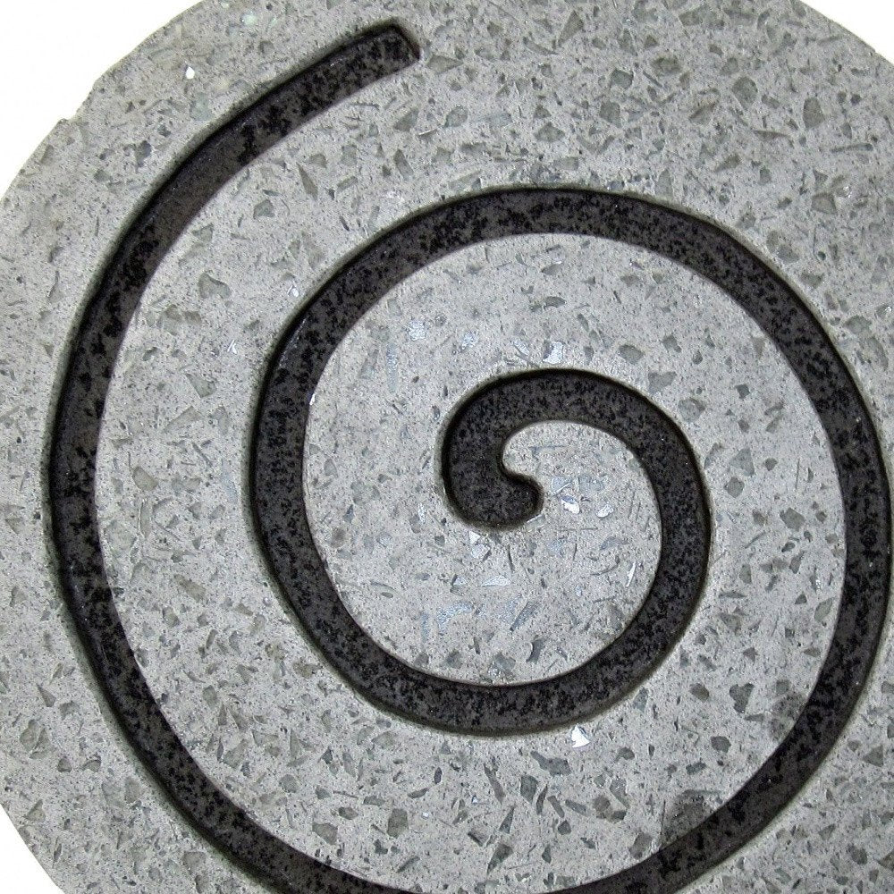 19" X 19" X 2" Gray Round Modern Spiral Wall Art — view 4