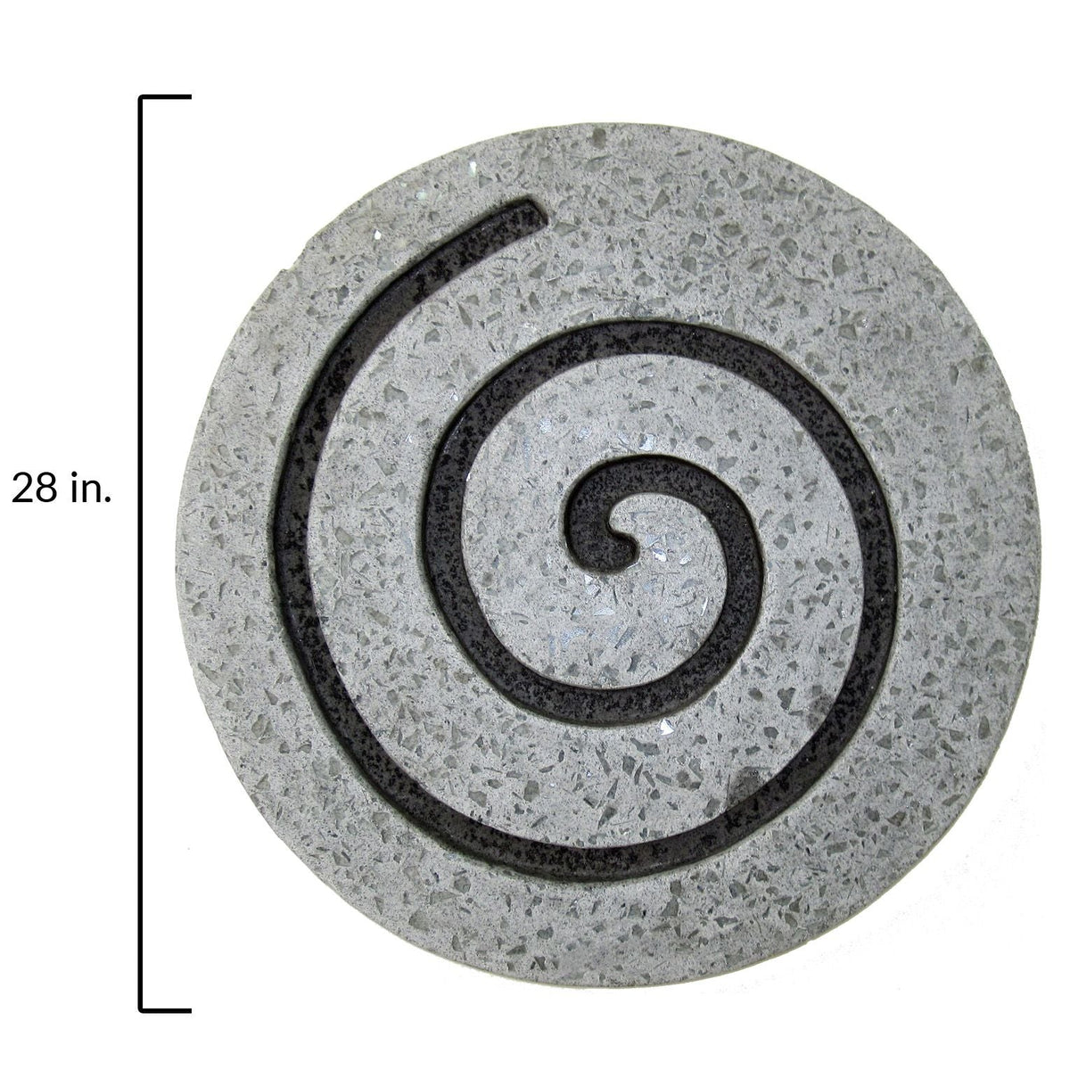 28" X 28" X 2" Gray Round Modern Spiral Wall Art — view 2