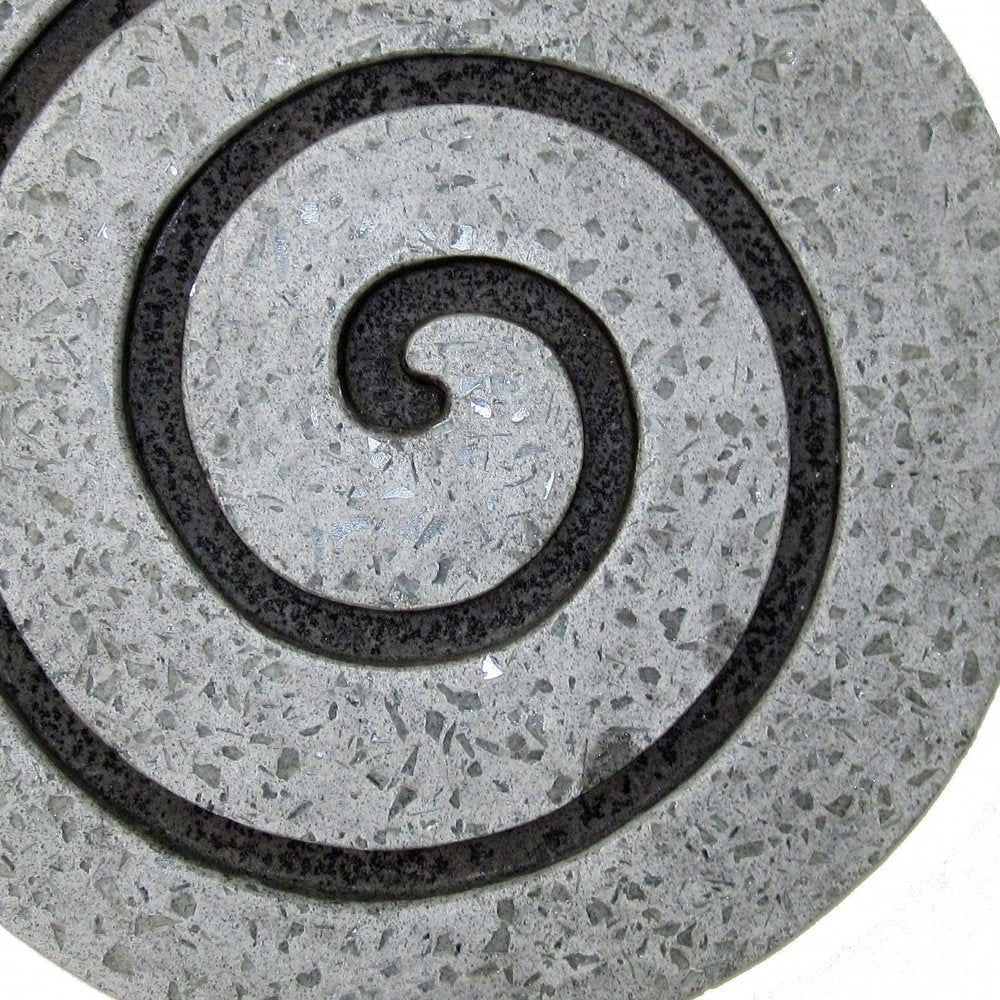 28" X 28" X 2" Gray Round Modern Spiral Wall Art — view 3