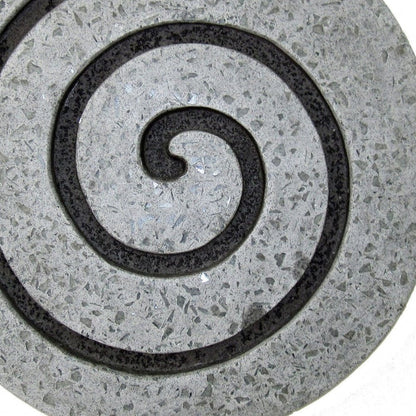 28" X 28" X 2" Gray Round Modern Spiral Wall Art