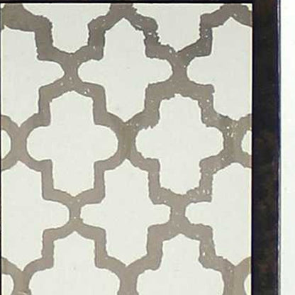 30" Distressed Bronze Metal Bedside Lamp With Beige Shade HomeRoots