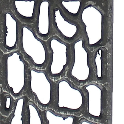 29" Distressed Black Metal Bedside Lamp With Beige Shade HomeRoots