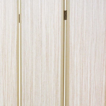 71" Beige Folding Three Panel Screen Room Divider HomeRoots