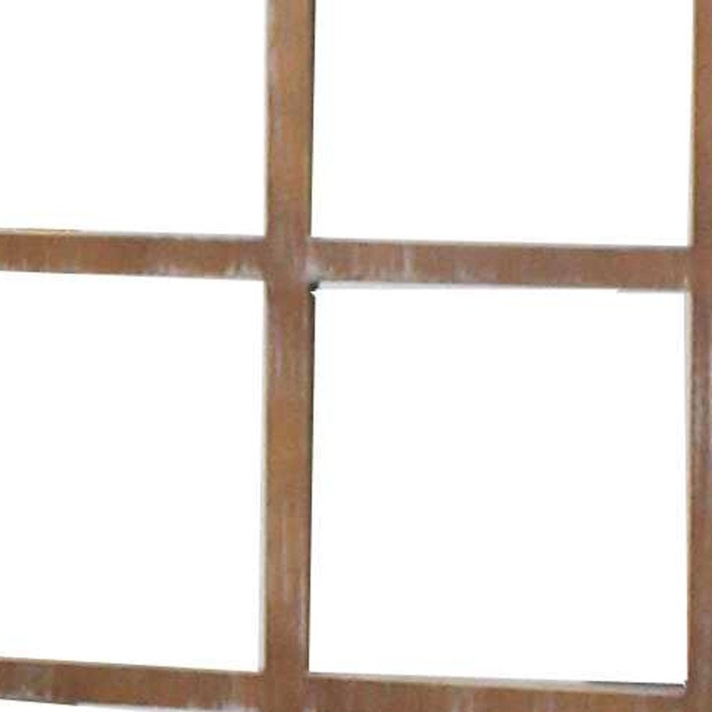 84" Brown Glass Folding Three Panel Screen Room Divider HomeRoots