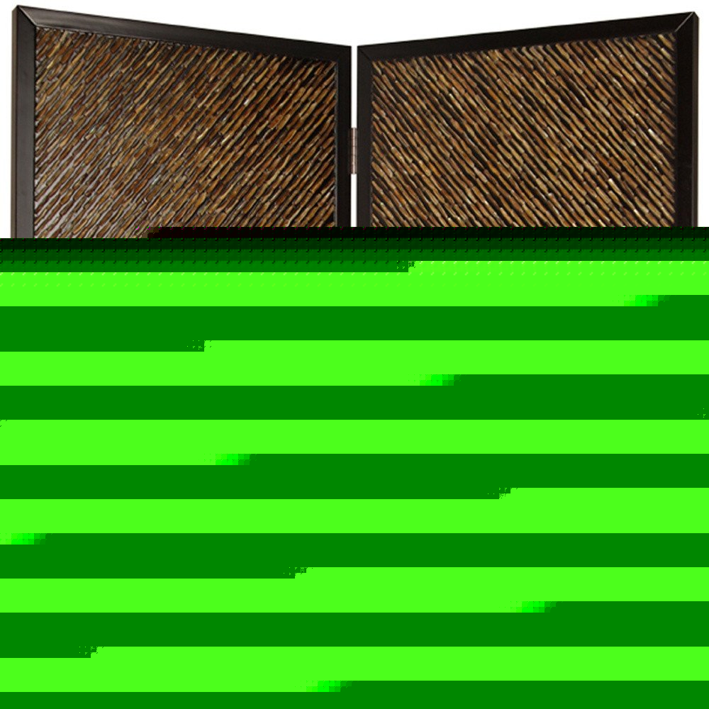84" Brown Folding Two Panel Screen Room Divider HomeRoots