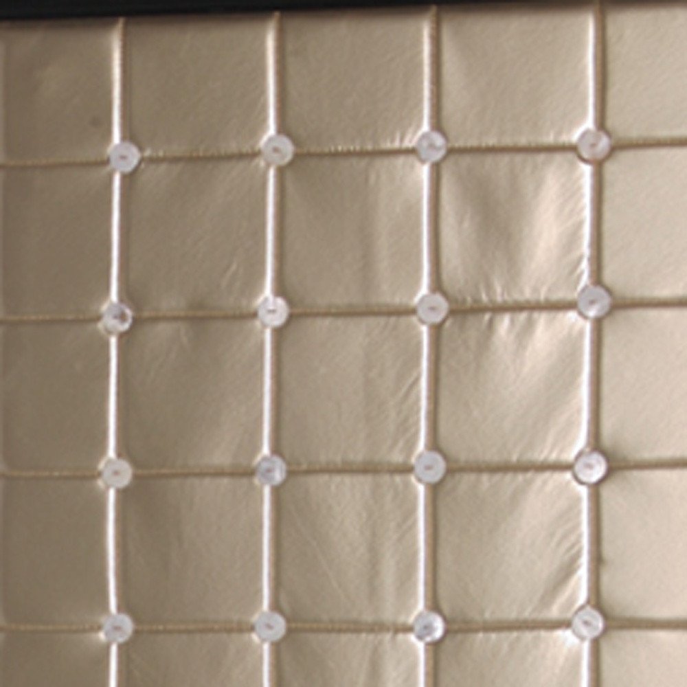 84" Gold Fabric Folding Two Panel Screen Room Divider HomeRoots