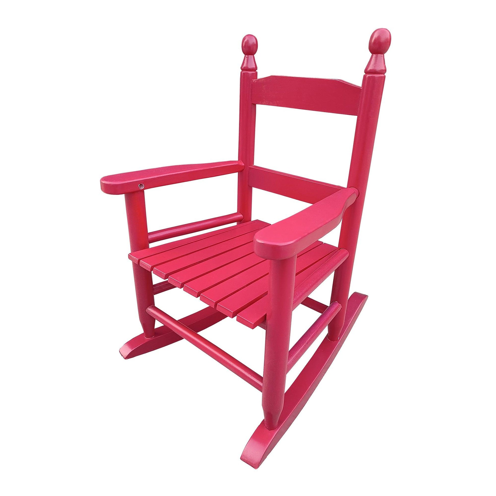 Children's rocking red chair- Indoor or Outdoor -Suitable for kids-Durable Solid Wood - FurniFindUSA