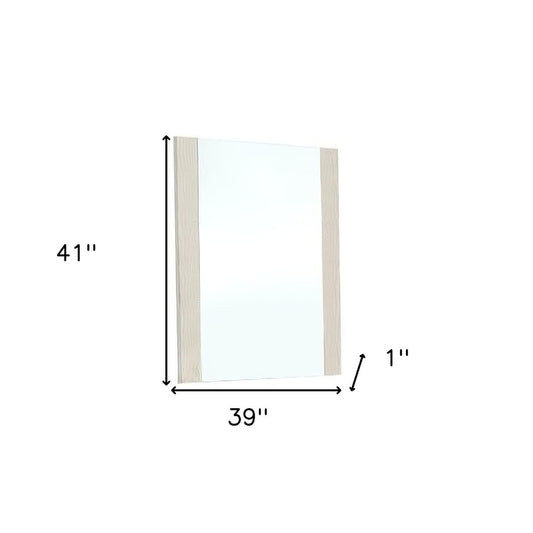 41" Black Faux Shagreen Partially Framed Accent Mirror HomeRoots