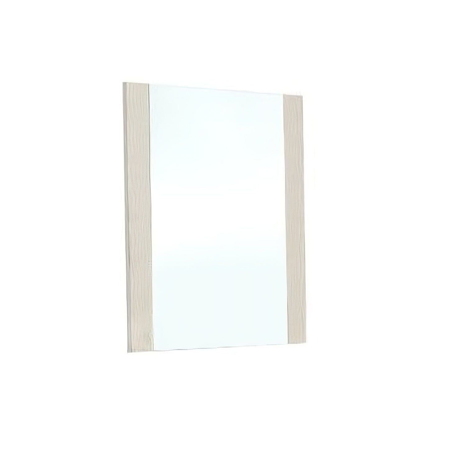 41" Beige Wood Framed Mounted Dresser Mirror