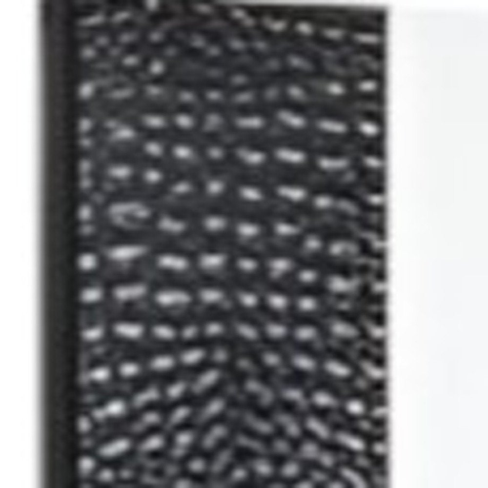 41" Black Faux Shagreen Partially Framed Accent Mirror HomeRoots