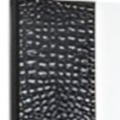 41" Black Faux Shagreen Partially Framed Accent Mirror HomeRoots