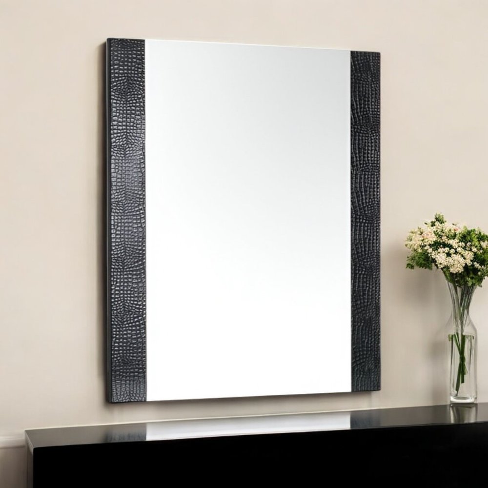 41" Beige Wood Framed Mounted Dresser Mirror HomeRoots