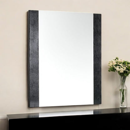 41" Beige Wood Framed Mounted Dresser Mirror HomeRoots