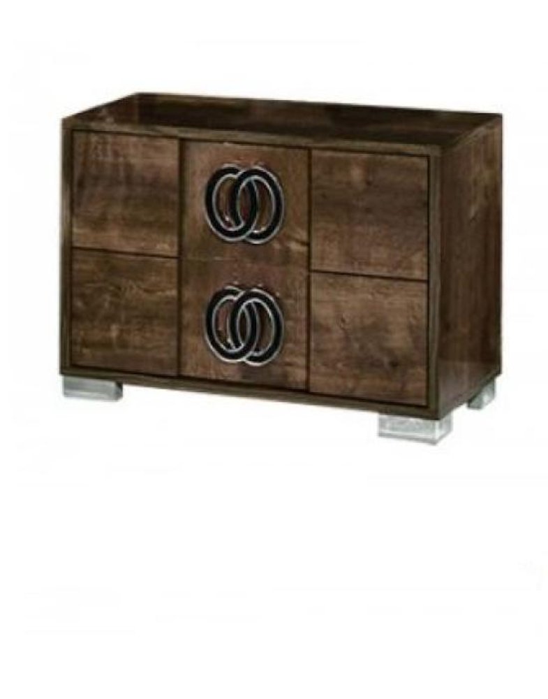 20" Walnut Wood Nightstand — view 1