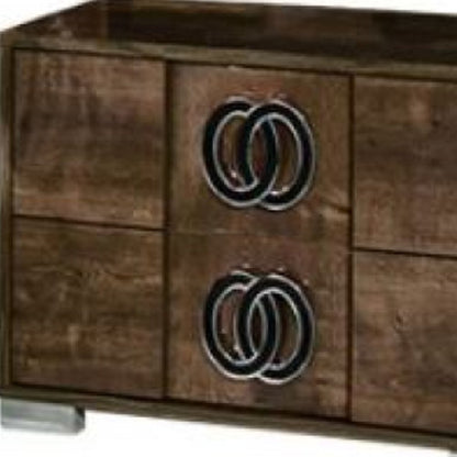 20" Walnut Wood Nightstand