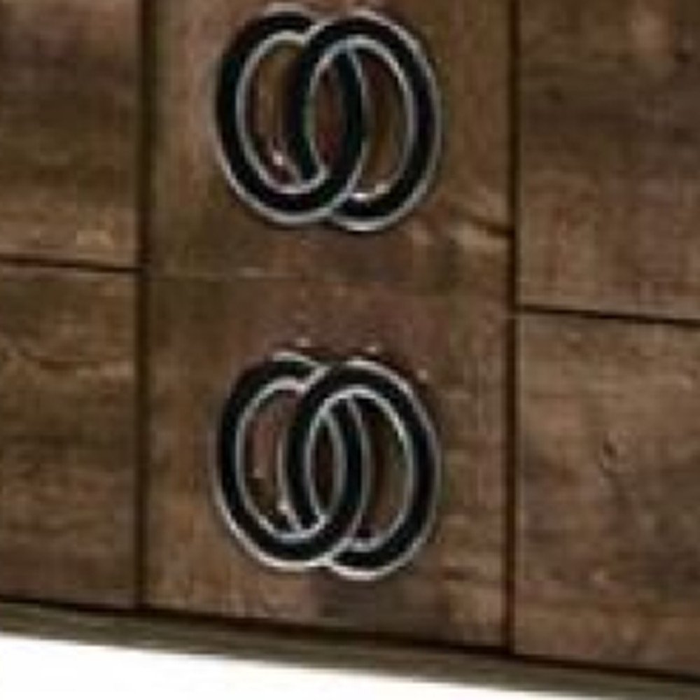 20" Walnut Wood Nightstand — view 4