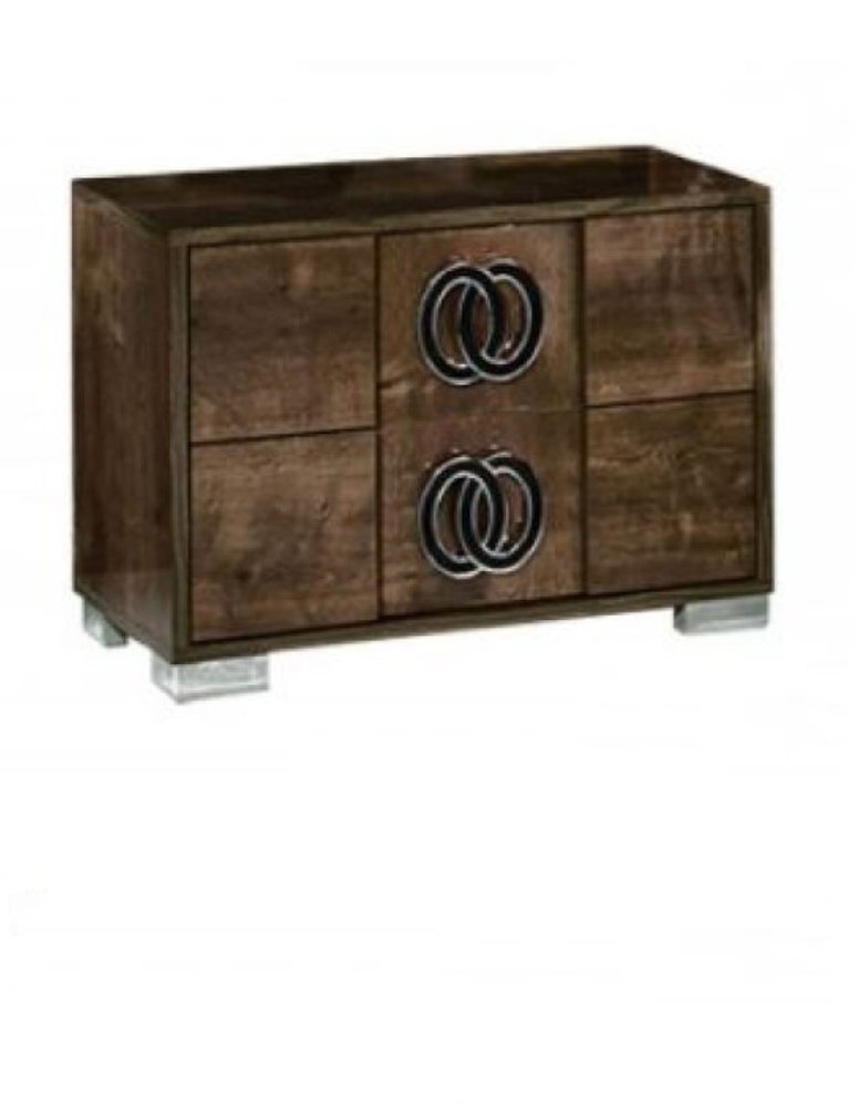 20" Walnut Wood Nightstand — view 6