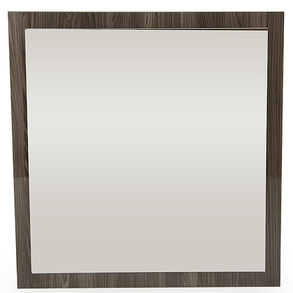 41" Gray Square Wood Framed Accent Mirror HomeRoots