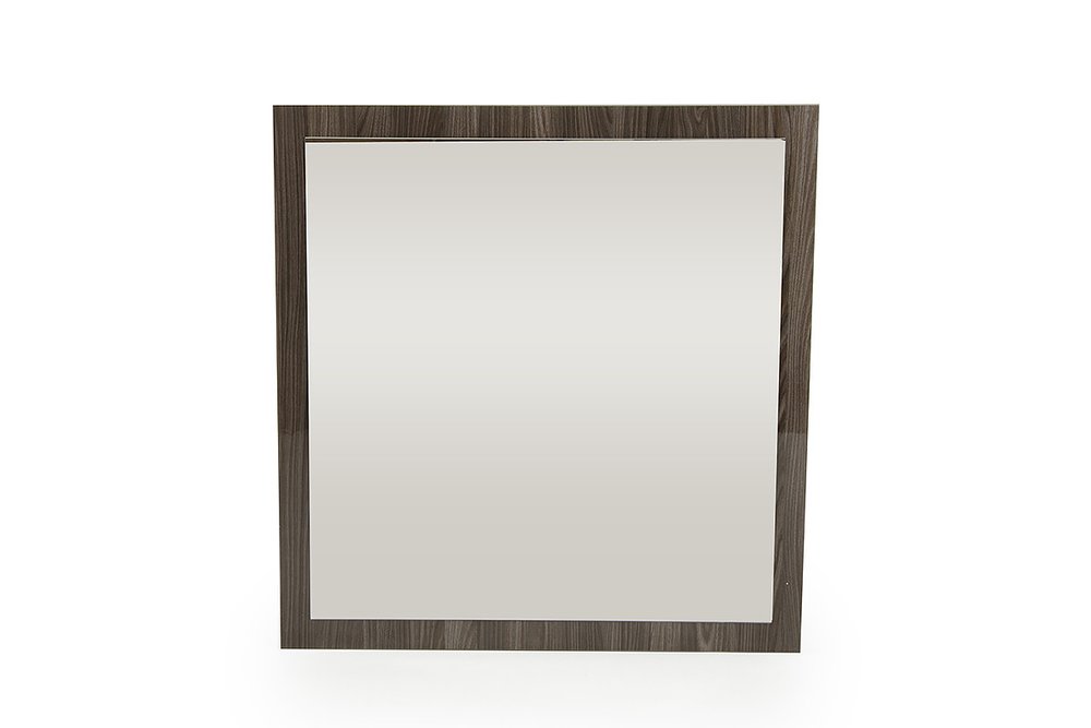 41" Gray Square Wood Framed Accent Mirror HomeRoots