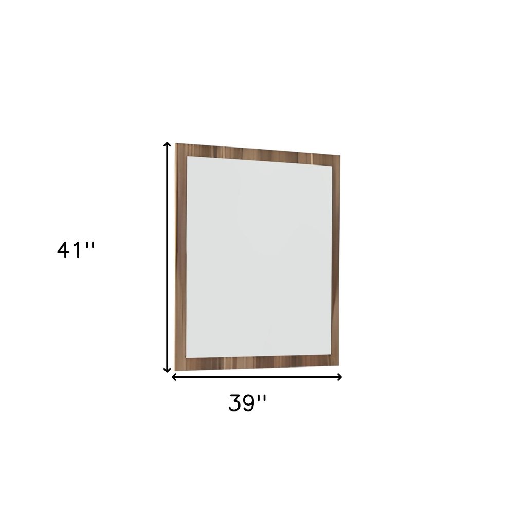 41" Natural Wood Framed Accent Mirror HomeRoots