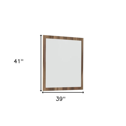 41" Natural Wood Framed Accent Mirror HomeRoots
