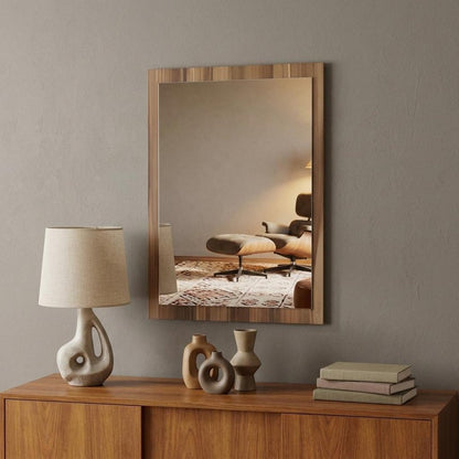 41" Natural Wood Framed Accent Mirror HomeRoots