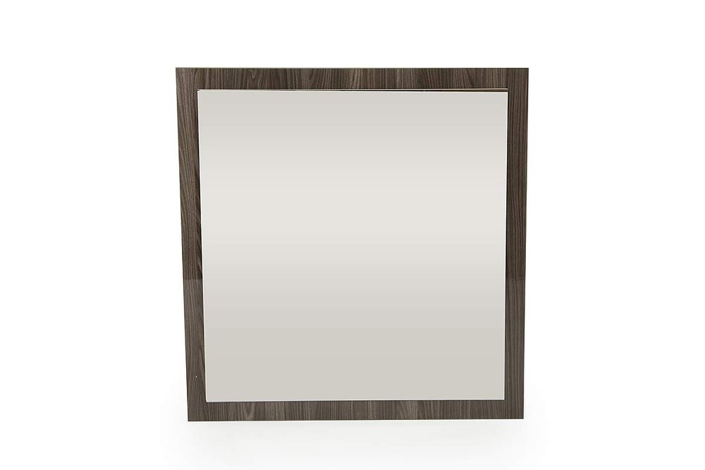 41" Gray Square Framed Mounted Accent Mirror HomeRoots