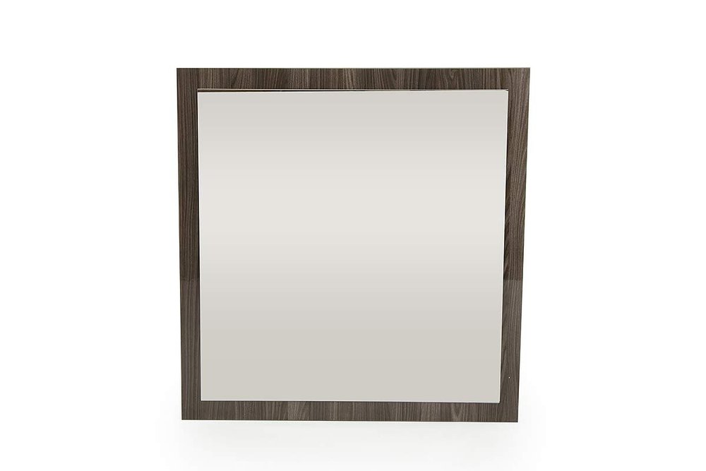41" Gray Square Framed Mounted Accent Mirror HomeRoots