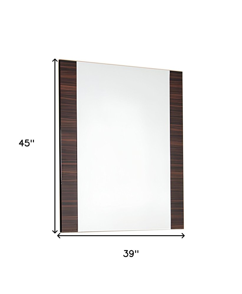 45" Ebony Wood Framed Accent Mirror HomeRoots