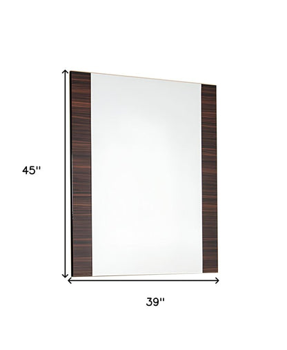 45" Ebony Wood Framed Accent Mirror HomeRoots
