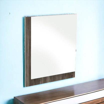 41" Ebony Wood Framed Mounted Dresser Mirror