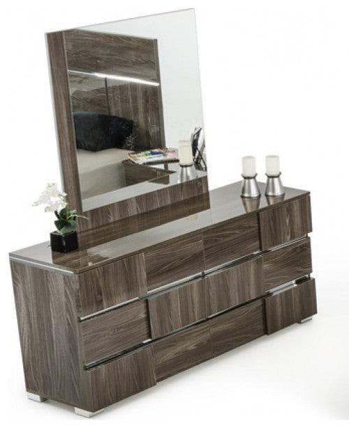 39" Ebony Mdf Veneer And Glass Mirror - FurniFindUSA