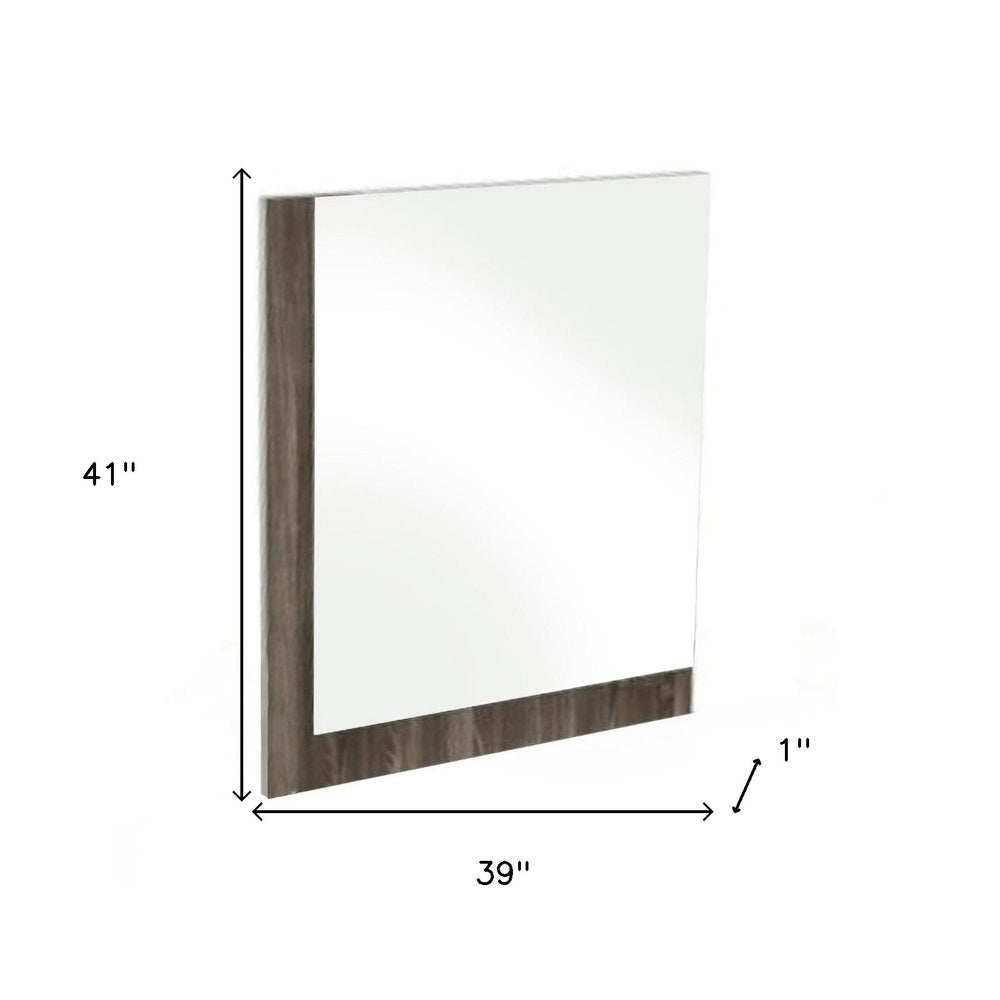 41" Ebony Wood Framed Mounted Dresser Mirror HomeRoots