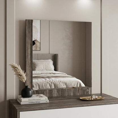 41" Ebony Wood Framed Mounted Dresser Mirror HomeRoots