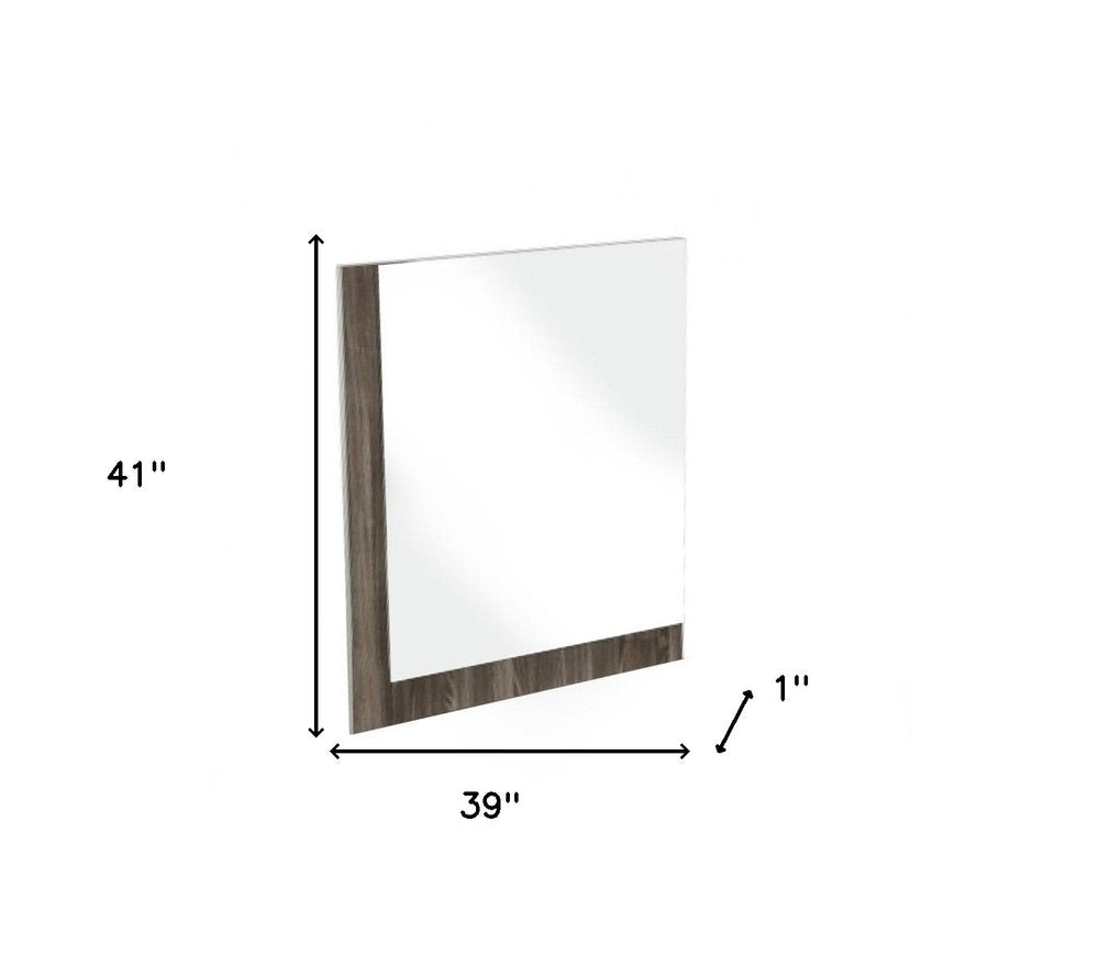 41" Ebony Wood Framed Mounted Dresser Mirror HomeRoots