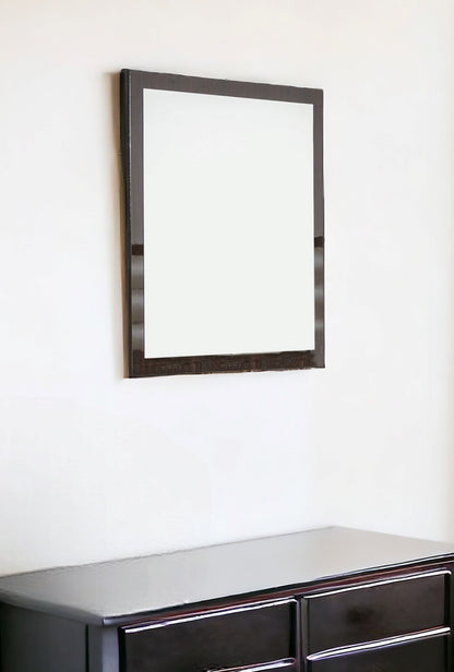 41" Ebony Wood Framed Mounted Dresser Mirror