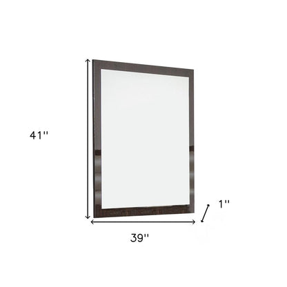 41" Ebony Wood Framed Mounted Dresser Mirror HomeRoots
