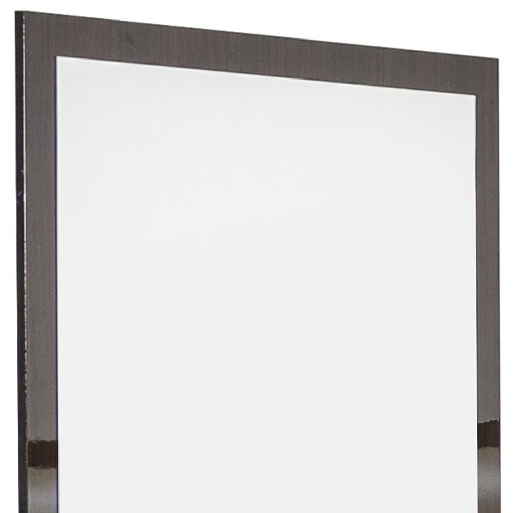 41" Ebony Wood Framed Mounted Dresser Mirror HomeRoots